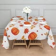 thumbnail image 3 of Fall Pumpkins and Leaves Pattern Square Tablecloth,Waterproof Square Table Cover,Wipeable Spillproof Washable Table Cover for Home Kitchen Party Decor 52"x52"(132x132cm), 3 of 6