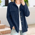 thumbnail image 6 of Evdexr Womens Corduroy Jacket Long Sleeve Collared Button Down Shirt 2026 Winter Work Casual Coats Oversized Solid Color Tops with Pocket 3XL, 6 of 6