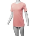 thumbnail image 5 of A2Y Women's Basic Solid Premium Cotton Short Sleeve Crew Neck T Shirt Tee Tops Dusty Pink XL, 5 of 6