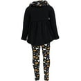 thumbnail image 4 of Girls 3 Piece Embroidered Spooky Vibes Halloween Outfit (4Y, Black), 4 of 5