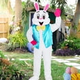 thumbnail image 5 of Alaiyaky Easter Bunny Costume Adult, Rabbit Costume with Vest Rabbit Bow Tie, Rabbit Onesie Costume for Easter Fancy Dress Costume, 5 of 10