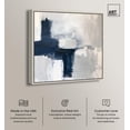 thumbnail image 2 of Tides of Indigo Canvas Neutral Abstracts by Art Remedy, Silver Frame, 40" x 40", 2 of 7