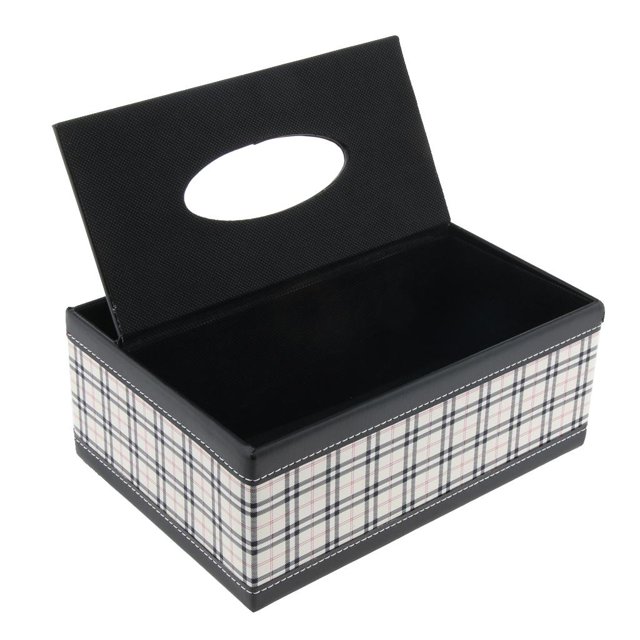 PU Caja De Pañuelos de material cuero Cubierta De Del Coche Servilleta Organizador De Almacenamiento Titular Cola Bandeja de soporte de caja de tejido de PU