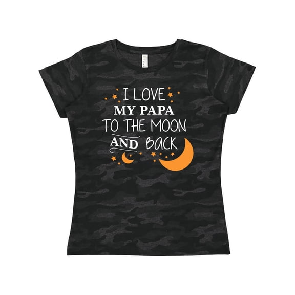 Inktastic I Love My Papa to the Moon and Back Women's T-Shirt