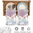 thumbnail image 5 of Purple Coral Coastal Kitchen Towels Set of 3, Blue Conch Starfish Nautical Ocean Absorbent Dish Towels for Kitchen, Microfiber Hand Towel, Quick Drying Tea Towel for Cleaning Decorative Dishcloths, 5 of 7