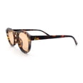 thumbnail image 6 of Hipster Keyhole Bridge Round Horn Rim Plastic Gentlemanly Sunglasses [Tortoise - Beige], 6 of 8