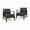DARK GREY, variant on Copper Cast Aluminum 3PC Bistro Set with Ice Bucket for Outdoor Patio, 2 Chairs and Mesh Table