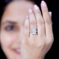 thumbnail image 6 of Rosec Jewels Lab Grown Diamond 5 Carat Engagement Ring (IGI Certified, E-VS1 Grade) - Big Radiant Cut Diamond Ring for Women, 10K White Gold, US 4.50, 6 of 9