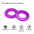 thumbnail image 3 of 30pcs M8 Flat Washer Aluminum Gasket Anodized Countersunk Washer,Hole Dia 8mm/0.31 Round Washers,(Purple), 3 of 6