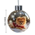 thumbnail image 3 of Christmas Dog Snow Globe Ornament - Festive Puppy Themed Decor, Charming Holiday Accent for Home Desks & Christmas Tree Decorations, B, 1pcs, 3 of 6