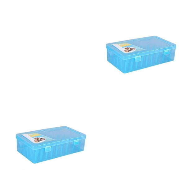Caja para hilo de coser Naiovety 42 Carretes Almacenamiento de hilos Rosa Azul 2piezas