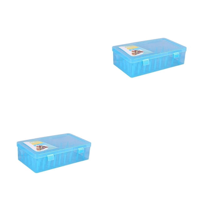 Caja para hilo de coser Naiovety 42 Carretes Almacenamiento de hilos Rosa Azul 2piezas
