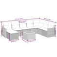 thumbnail image 2 of vidaXL Garden Sofa Set Black and Cream White, 2 of 4
