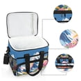thumbnail image 6 of FORMRS Insulated Cooler Bag 24 Cans Capacity Soft Leakproof Lunch Box with Side Pockets, Abstract Snow Mountain, 6 of 7