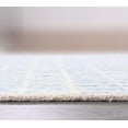 thumbnail image 2 of Hand-Tufted Pale Blue Modern Grid Area Rug, 4X6, 100% New Zealand Wool, 2 of 5