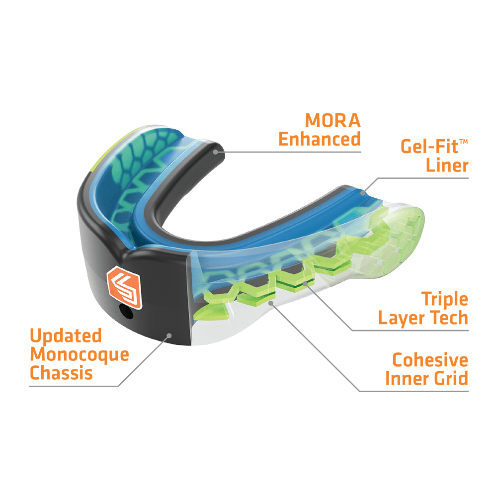Shock Doctor 6900 Gel Max Power Mouthguard, Youth , METALLIC GOLD