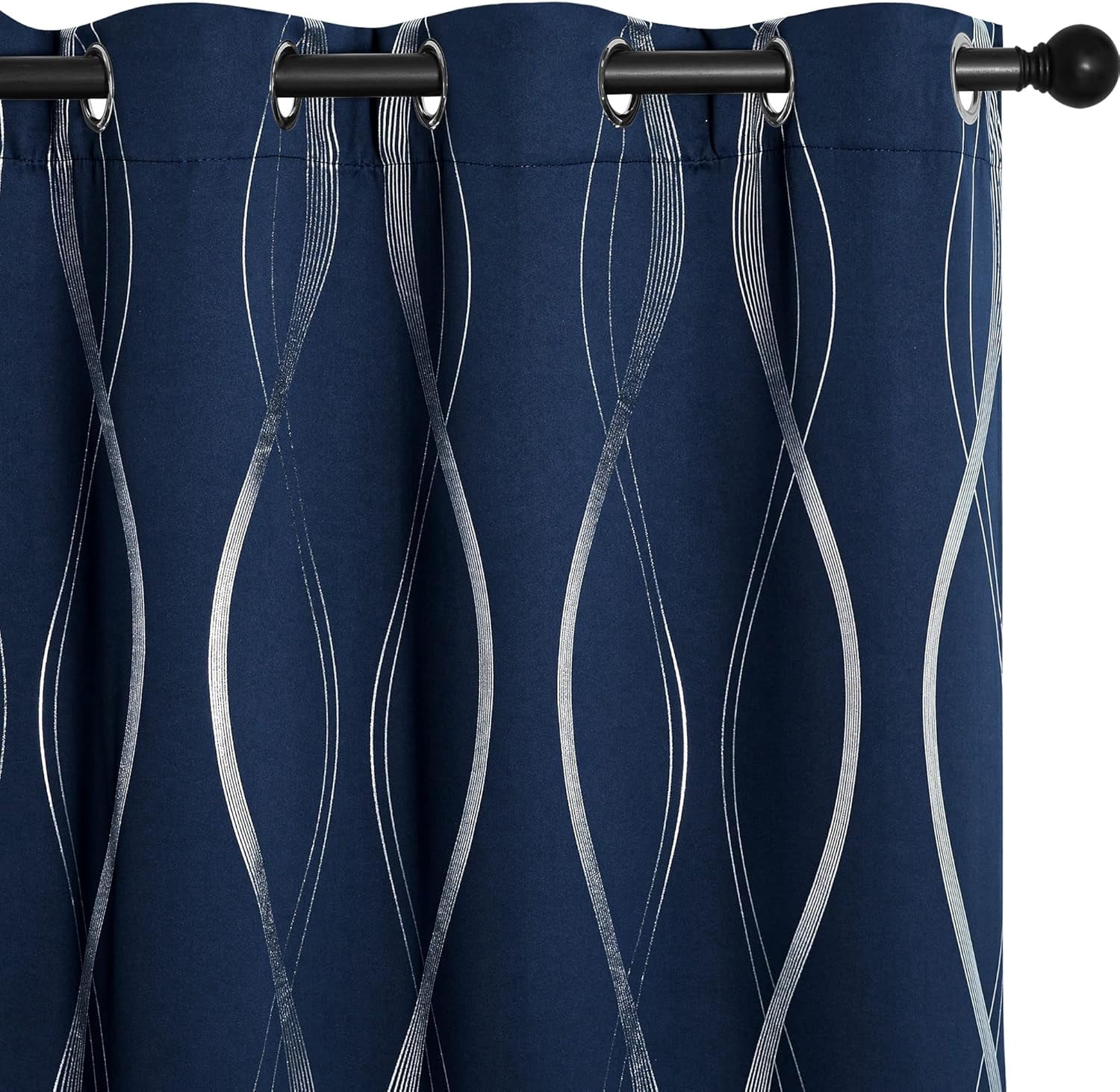 2pcs 84in (L) x 52in (W) blackout curtains, thickened and encrypted material, suitable for bedrooms, dining rooms, living rooms, blackout, winter warmth, summer blackout, new home decoration （Blue）