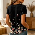 thumbnail image 5 of Sewkxo Womens Summer Tops Short Sleeve Basic Casual V Neck T Shirts Trendy Fashion 2026 Top,Black 2XL, 5 of 5