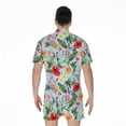 thumbnail image 2 of Hibiscus Flower Floral Pattern Short Sleeve Men'S Rompers, Aloha Tropical Hawaiian Casual Summer Jumpsuits Outfit, 2 of 4