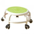 thumbnail image 2 of Taburete de ruedas universal, taburete de asiento de rodillo bajo, cambio de zapatos móvil, taburete giratorio de 360  degree de bajo ruido para barbería, verde Sunnimix Asiento rodante bajo, 2 of 8