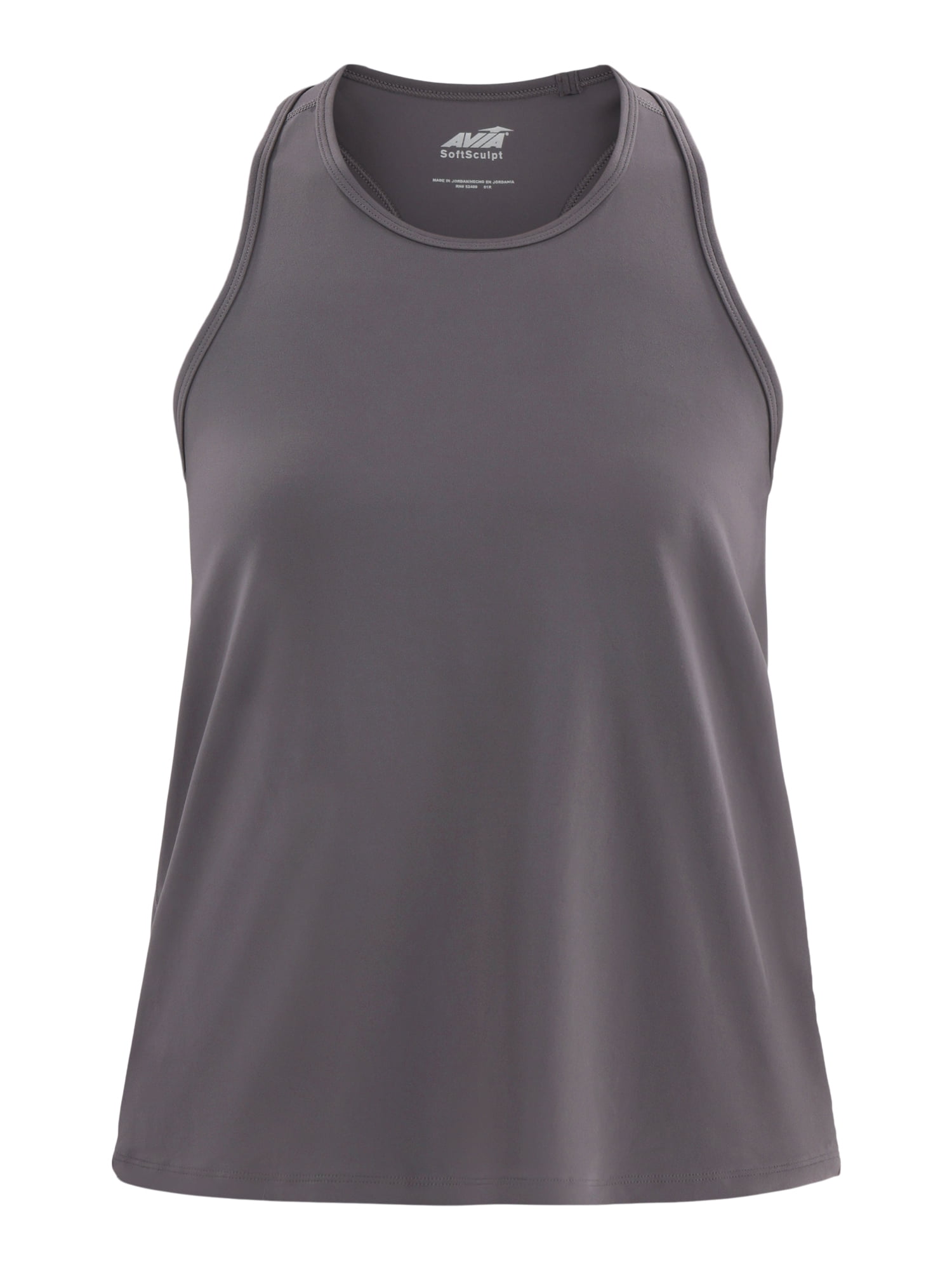 Avia Women's SoftSculpt Relaxed Racerback Tank Top with UPF 50, Sizes XS-XXXL