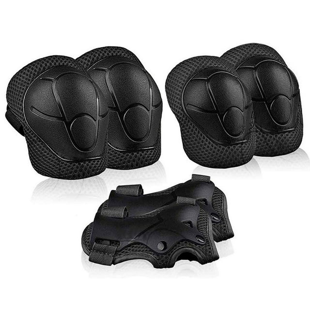 Conjunto de equipo de protección para deportes de ciclismo infantil, rodilleras y muñequeras para bicicleta de equilibrio de esquí, equipo de protección deportivo engrosado.