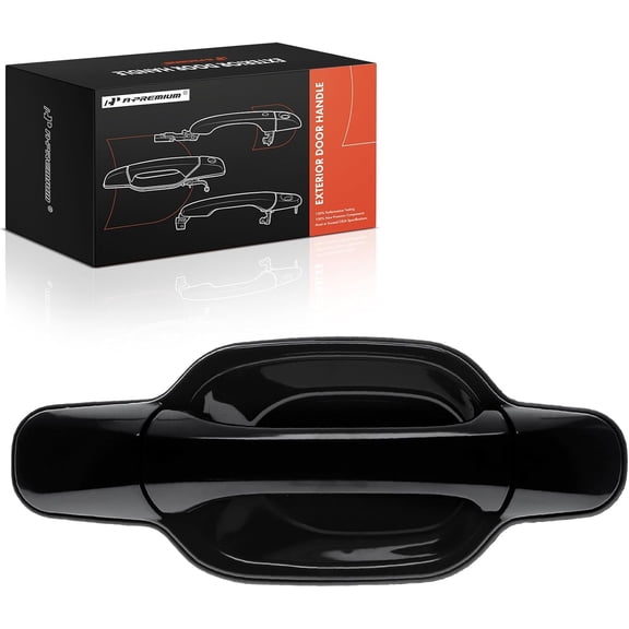 A-Premium Rear Right Passenger Side Exterior Door Handle Compatible with Chevrolet Colorado 2004-2012 & GMC Canyon 2004-2012 & Isuzu i-290 2007-2008, i-350 2006, i-370 2007-2008, Smooth Black