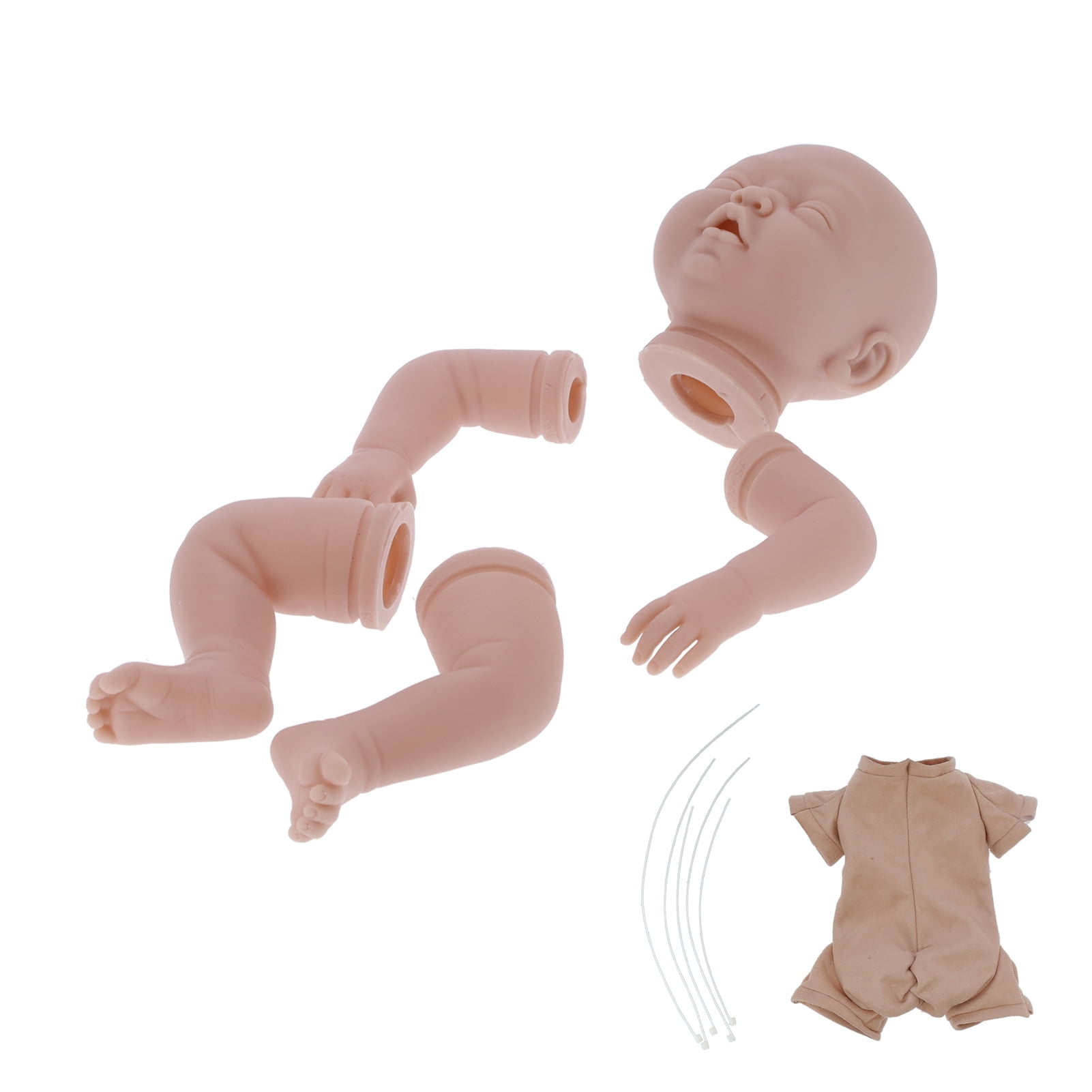 Reborn Doll Kits Unpainted Mold Head Arms Legs DK-50 Lifelike Soft Vinyl 20''