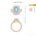 thumbnail image 4 of ANGARA Natural Emerald Cut 3 ct Aquamarine Bridal Ring Set with Diamond Ring in 14K Rose Gold for Women (Size-10x8mm) | March Birthstone, Anniversary, Jewelry Gift for Women | Natural Aquamarine Ring, 4 of 9