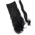 thumbnail image 4 of LELINTA Women 24" Long Curly Full Head Clip in Synthetic Hair Extentions 8 Piece 18 Clips Black Brown Blonde, 4 of 6