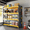 Black & Yellow, variant on JHYKFG 36" W 5-Tier Garage Storage Shelves, Heavy Duty Garage Shelving with Adjustable Shelves, Metal Shelving Unit for Garage, Warehouse, Pantry, Black, 35.4" W x 15.7" D x 72" H