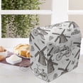 thumbnail image 3 of Dutch Stand Mixer Cover, Traditional Netherlands Illustration with Hand Drawn Windmills Tulips, Kitchen Appliance Organizer Bag Cover with Pockets, 5 Quarts, Brown and White, by Ambesonne, 3 of 4