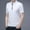 A0478-White, variant on POTETI Mens Polo Shirts Collared Casual Short Sleeve Shirts Quarter Zip Summer Loose Solid Tops