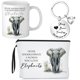 thumbnail image 1 of Set de regalo Inbagi Elephant con forma de bolsa de cosméticos, taza de café y llavero, 1 of 7