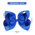 thumbnail image 4 of 4 PCS 6" Big Hair Bows for Girls Alligator Clips Grosgrain Ribbon Solid Color Hair Accessories for Little Teen Toddler Girls, 4 of 9