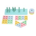 thumbnail image 2 of Wooden Sorting Stacking Block, Fine Motor Skills Wood Sorting Stacking Block Color Recognition Puzzle  for Preschool for Kids Rectangular   Stacking Column, 2 of 7