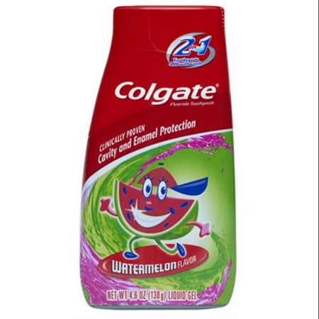 Colgate Enfants 2-en-1 Dentifrice et rince-bouche melon d'eau 4,60 oz (Pack de 3)