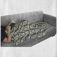thumbnail image 6 of Geometric Soft Flannel Fleece Throw Blanket, Modern Art Triangle and Diamond Repeating Line Tiling Image, Cozy Plush for Indoor and Outdoor Use, 50" x 60", Mustard and Black, by Ambesonne, 6 of 6