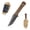 Black Blade-Brown, variant on SDOKEDC Outdoor Fixed Blade Knife, DC53 Steel G10 Handle for Camping & Mountain Climbing