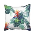 thumbnail image 1 of Funda de Cojín ABPHQTO Exótica Floral Tropical Con Flores de Guzmania Monstera y Hojas de Palma Real Negra 45x45 cm, 1 of 1