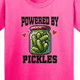 thumbnail image 4 of Inktastic Pickle Lover Funny Powered by Pickles Youth T-Shirt, 4 of 5