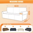 thumbnail image 2 of KINCAM 3-Seater Sofa Slipcover, Stretch Couch Cover with 2 Pillow Cover, Machine Washable Furniture Protector, Dark Gray, 2 of 7