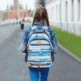 thumbnail image 6 of FORMRS Kids School Backpack Elementary Student Unisex Travel Bookbag with Reflective Stripes, Yellow Sailboats, 6 of 7