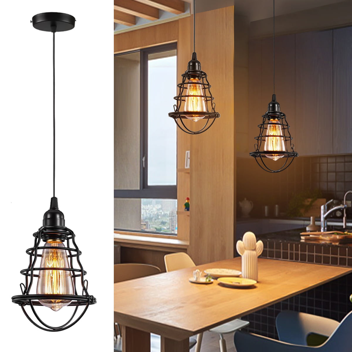 Details about   Industrial Ceiling Light Shade Easy Fit Vintage Pendant Lighting Glass Shade 