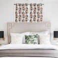 thumbnail image 3 of Orange Floral Kitchen Curtains Window Panels, Abstract Watercolor Flower Leaf Plant Insulated Window Treatment Curtain, Grommet Curtains for Bedroom/Living Room/Bathroom, 2 Piece 52"Wx45"L, 3 of 8