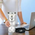 thumbnail image 5 of 30 oz Bee Tumbler with Handle Gifts for Bee Lover 30oz Stainless Steel Travel Cup Mug Water Bottle, 5 of 6