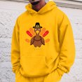 thumbnail image 2 of Wyzesi Plus Size Sweatshirts for Men 4X-5X Red Men Hoodie Thanksgiving Letter Print Pocket Drawstring Print Hoodie, 2 of 4