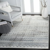SAFAVIEH Carnegie Tarah Geometric Area Rug, Ivory/Gray, 5'1" x 7'6"