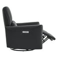 thumbnail image 5 of CHITA Power Recliner Swivel Glider Rocker Nursery Chair with USB for Living Room, Faux Leather in Black, 5 of 14