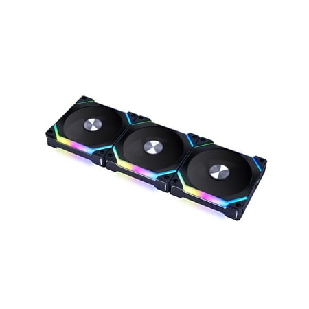 Lian Li UNI Fan SL120 V2 RGB Black 3x 12cm Fan Pack with Controller - UF-SL120V2-3B